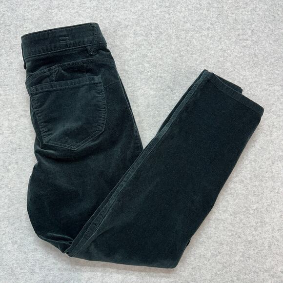 Democracy Corduroy Pant WMNS 8P Dark Teal Green Straight Leg Mid Rise Stretch - Picture 2 of 11